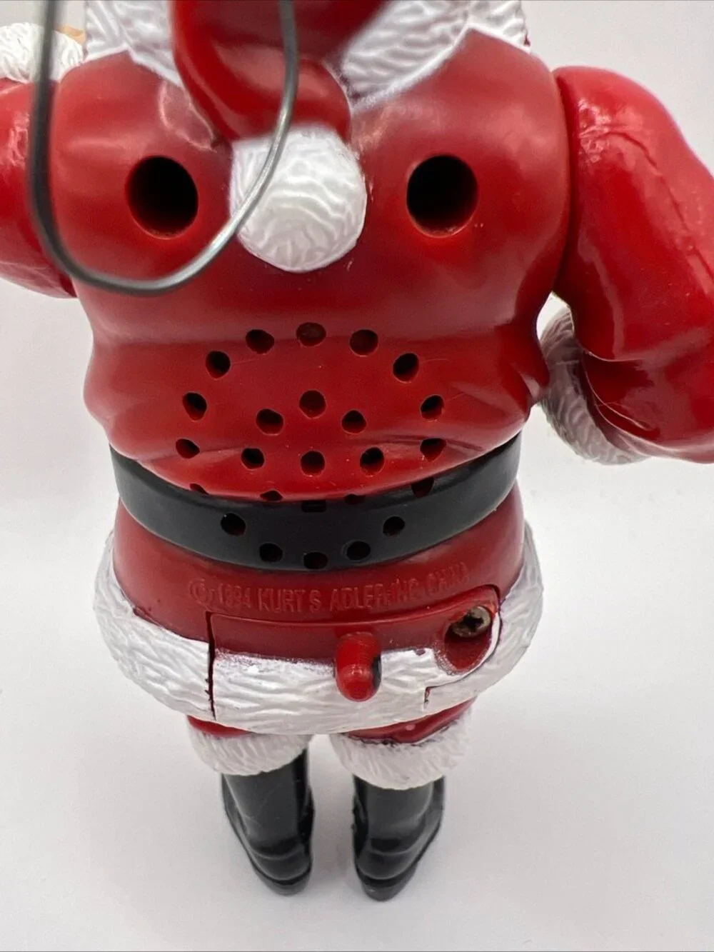 WORKS 1994 Santa's Action World Kurt Adler Talking Santa Christmas Ornament 5.5